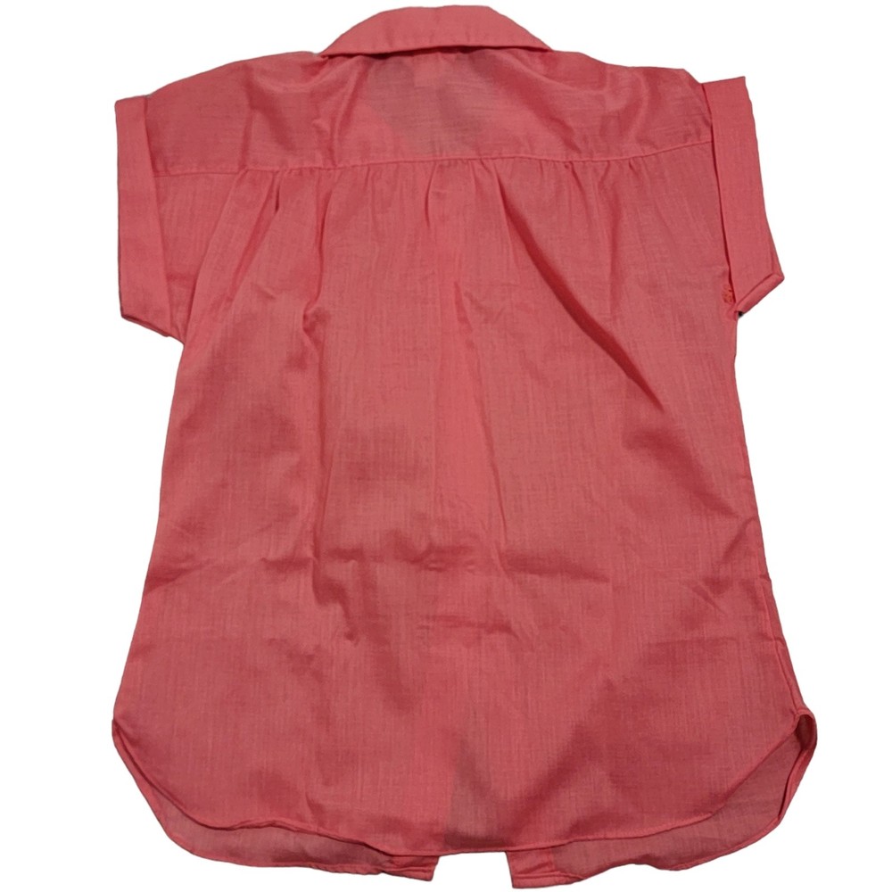 Vintage Laura Mae Womens Pink Deadstock Basic Button Up Shirt Size 14/34 - Picture 2 of 8